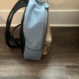 Coach | Bags | Coach Beige And Blue Backpack | Poshmark display picture 1